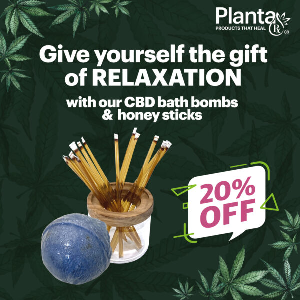 CBD BATH BOMB + 3 HONEY STICK