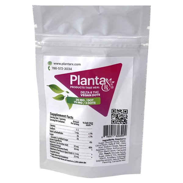 Planta Rx D8 VEGAN Gummies 1000 mg 4oz – 25 mg each