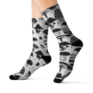 Mushroom Socks – B&W
