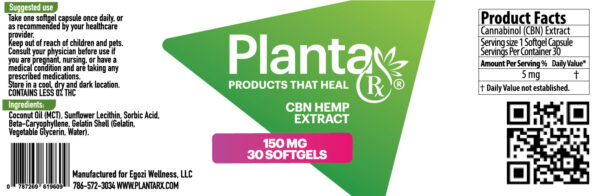 Planta Rx CBN Soft Gels 30 ct