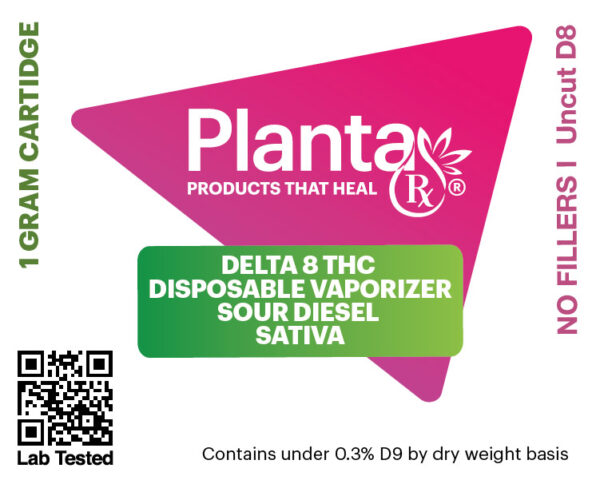 Planta Rx Delta 8  THC Disposable Vaporizer Sour Diesel Sativa 1 gr Tik Pro