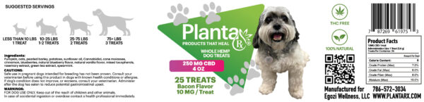 Planta Rx CBD Pet Treats 250 mg Bacon Flavor