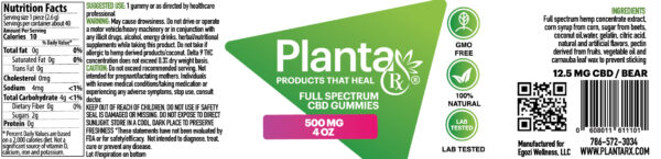 Planta RX CBD Gummies 500 mg 4oz