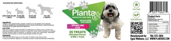 Planta Rx CBD Pet Treats 125 mg Chicken Flavor
